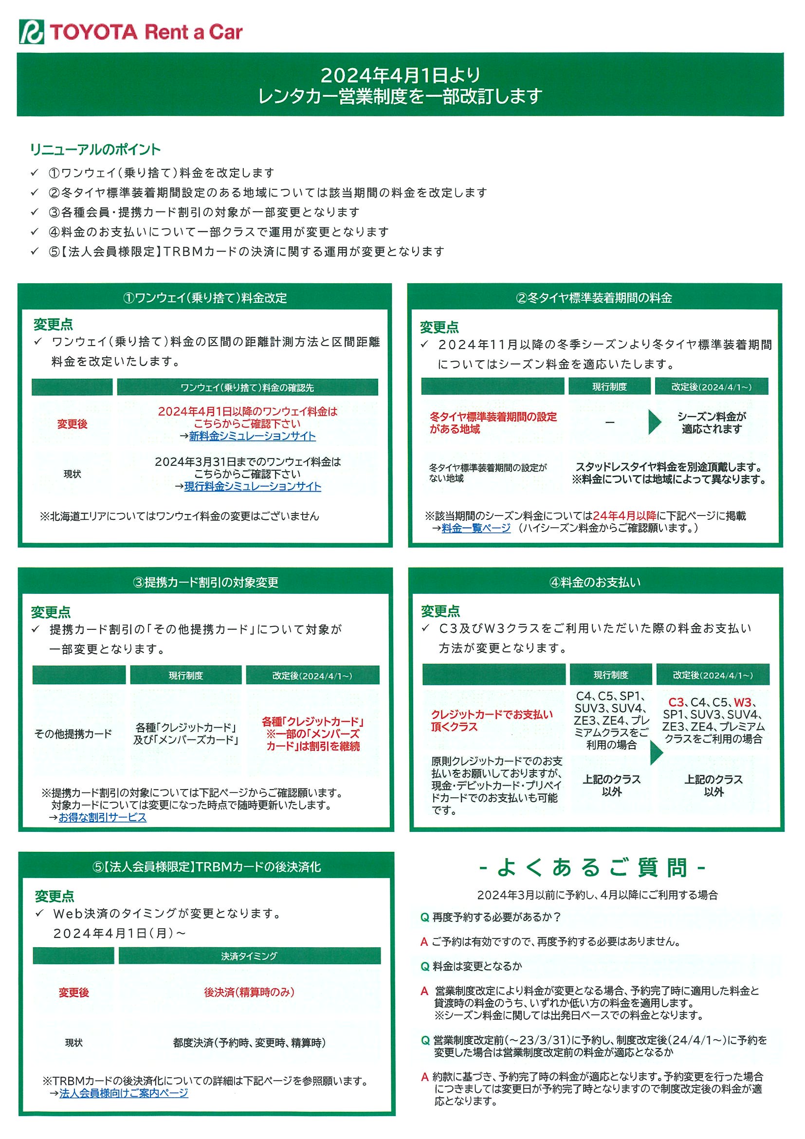 制度改定一部改訂